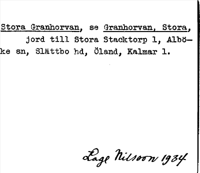 Bild på arkivkortet för arkivposten Stora Granhorvan, se Granhorvan, Stora