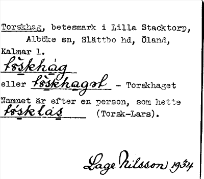 Bild på arkivkortet för arkivposten Torskhag