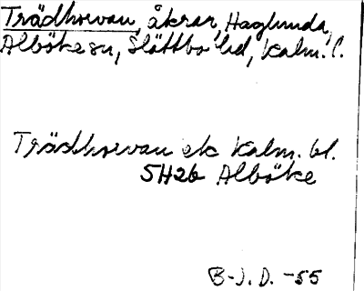 Bild på arkivkortet för arkivposten Trädhorvan