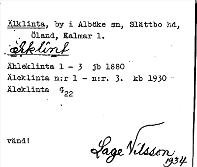 Bild på arkivkortet för arkivposten Älklinta