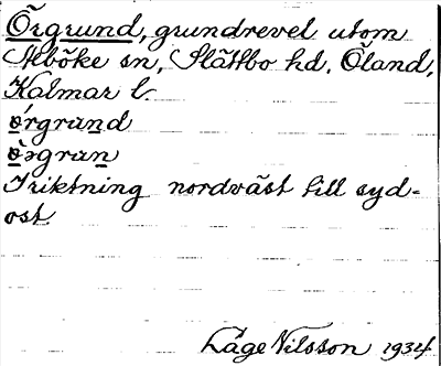 Bild på arkivkortet för arkivposten Örgrund