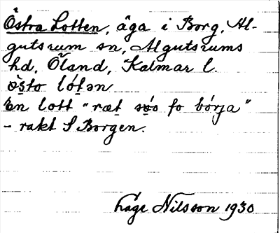 Bild på arkivkortet för arkivposten Östra Lotten