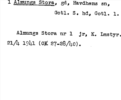 Bild på arkivkortet för arkivposten Almungs Stora