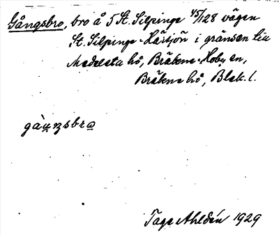 Bild på arkivkortet för arkivposten Gångsbro