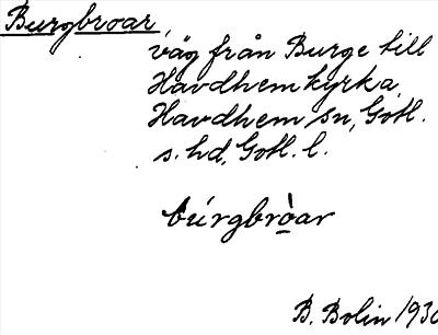 Bild på arkivkortet för arkivposten Burgbroar
