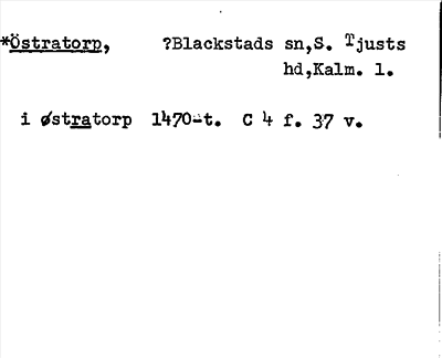 Bild på arkivkortet för arkivposten *Östratorp