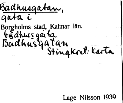 Bild på arkivkortet för arkivposten Badhusgatan