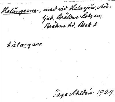 Bild på arkivkortet för arkivposten Halängarna