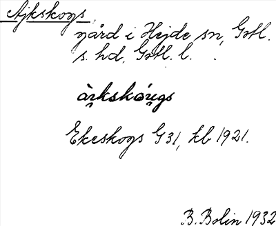 Bild på arkivkortet för arkivposten Ajkskogs