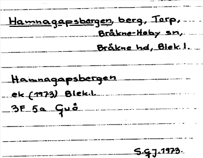 Bild på arkivkortet för arkivposten Hamnagapsbergen