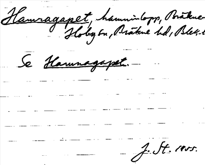 Bild på arkivkortet för arkivposten Hamragapet