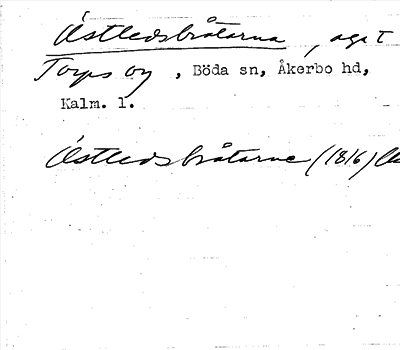 Bild på arkivkortet för arkivposten Östledsbråtarna