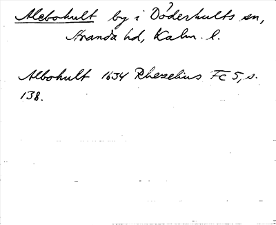 Bild på arkivkortet för arkivposten Alebohult