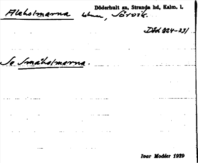 Bild på arkivkortet för arkivposten Aleholmarna, se Småholmarna
