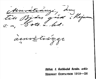 Bild på arkivkortet för arkivposten Ainvätsängi