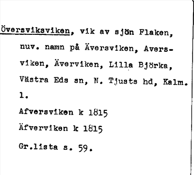Bild på arkivkortet för arkivposten Översviksviken