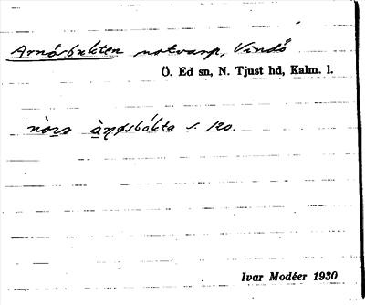 Bild på arkivkortet för arkivposten Arnörbukten