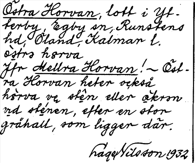 Bild på arkivkortet för arkivposten Östra Horvan