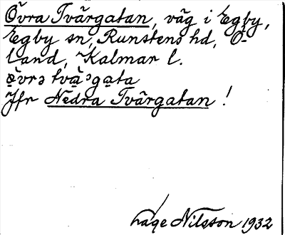 Bild på arkivkortet för arkivposten Övra Tvärgatan