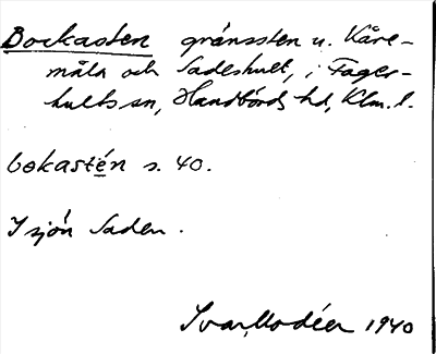 Bild på arkivkortet för arkivposten Bockasten