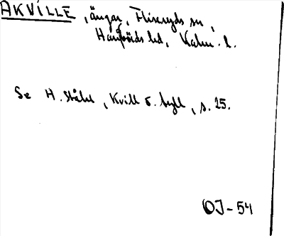 Bild på arkivkortet för arkivposten Akville