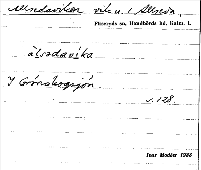 Bild på arkivkortet för arkivposten Allsedaviken