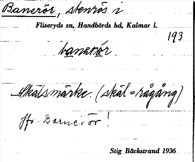 Bild på arkivkortet för arkivposten Banerör