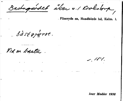Bild på arkivkortet för arkivposten Bastugärdet