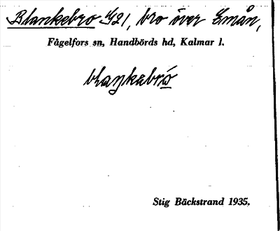 Bild på arkivkortet för arkivposten Blankebro