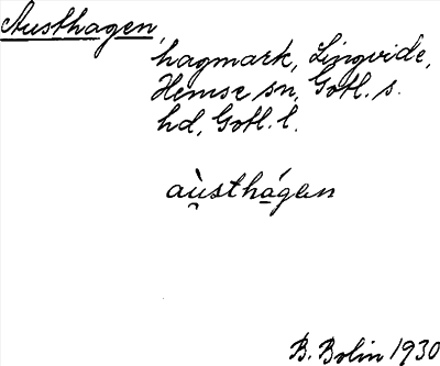 Bild på arkivkortet för arkivposten Austhagen
