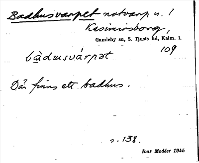 Bild på arkivkortet för arkivposten Badhusvarpet