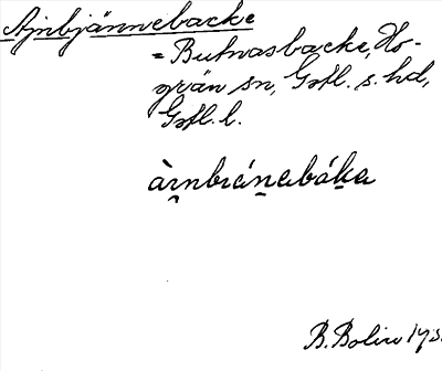 Bild på arkivkortet för arkivposten Ajnbjännebacke