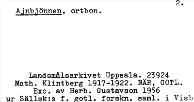 Bild på arkivkortet för arkivposten Ajnbjönnen