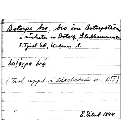 Bild på arkivkortet för arkivposten Botorps bro