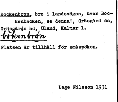 Bild på arkivkortet för arkivposten Bockenbron