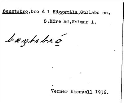 Bild på arkivkortet för arkivposten Bengtsbro