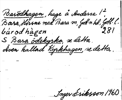 Bild på arkivkortet för arkivposten Barödhagen