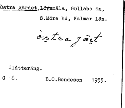 Bild på arkivkortet för arkivposten Östra gärdet