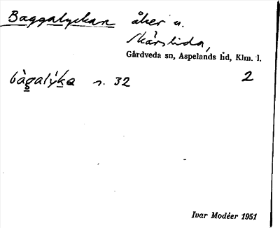 Bild på arkivkortet för arkivposten Baggalyckan