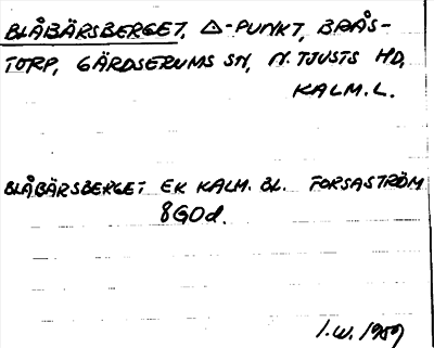 Bild på arkivkortet för arkivposten Blåbärsberget