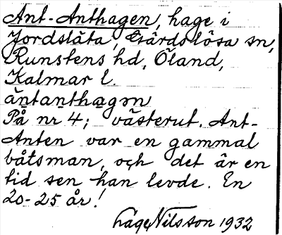 Bild på arkivkortet för arkivposten Ant-Anthagen
