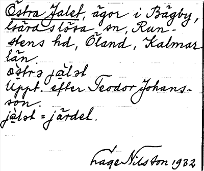 Bild på arkivkortet för arkivposten Östra Jalet