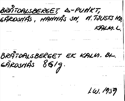 Bild på arkivkortet för arkivposten Bråtdalsberget