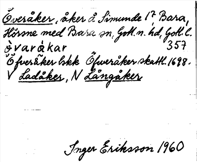 Bild på arkivkortet för arkivposten Överåker