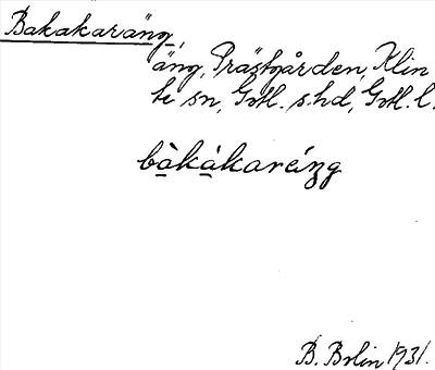 Bild på arkivkortet för arkivposten Bakakaräng