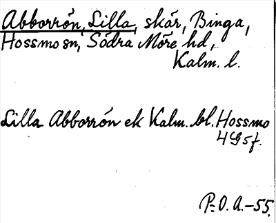 Bild på arkivkortet för arkivposten Abborrön, Lilla