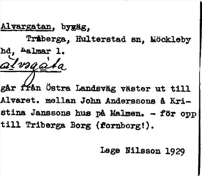 Bild på arkivkortet för arkivposten Alvargatan
