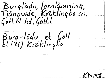 Bild på arkivkortet för arkivposten Burg-lädu