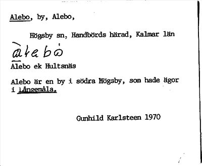 Bild på arkivkortet för arkivposten Alebo