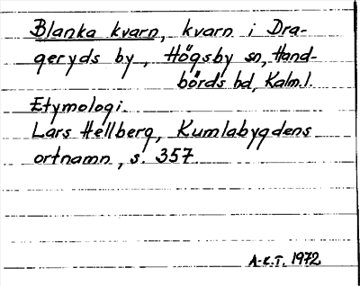 Bild på arkivkortet för arkivposten Blanka kvarn